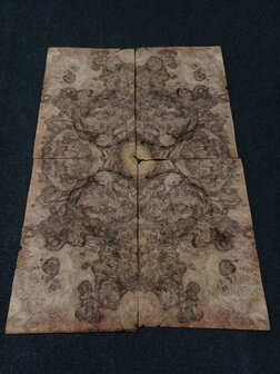 Wortelnoten fineer 36 x 24 - 24 cm | 0.6 mm | 0,1296 m&sup2;