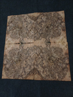 Wortelnoten fineer 32 x 29 - 29 cm | 0.6 mm | 0,1392 m&sup2;