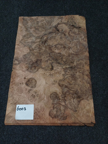 Wortelnoten fineer 36 x 24 - 24 cm | 0.6 mm | 0,1296 m&sup2;