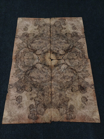 Wortelnoten fineer 36 x 24 - 24 cm | 0.6 mm | 0,1296 m&sup2;